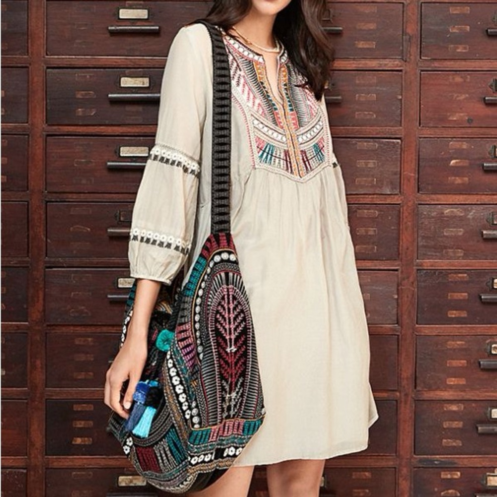 Johnny Was Gaia Paris Shift Dress Size Large NWT